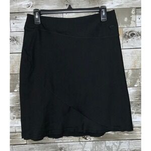 Mountain Hardwear Womens Black Athletic Stretch Knee Length Skirt Size S